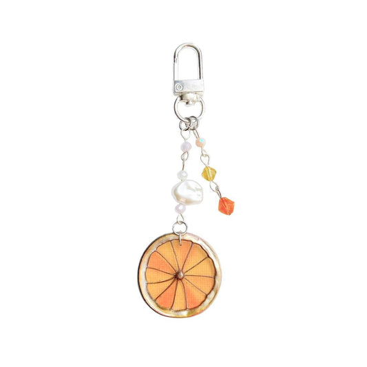 Orange Slice Keychain