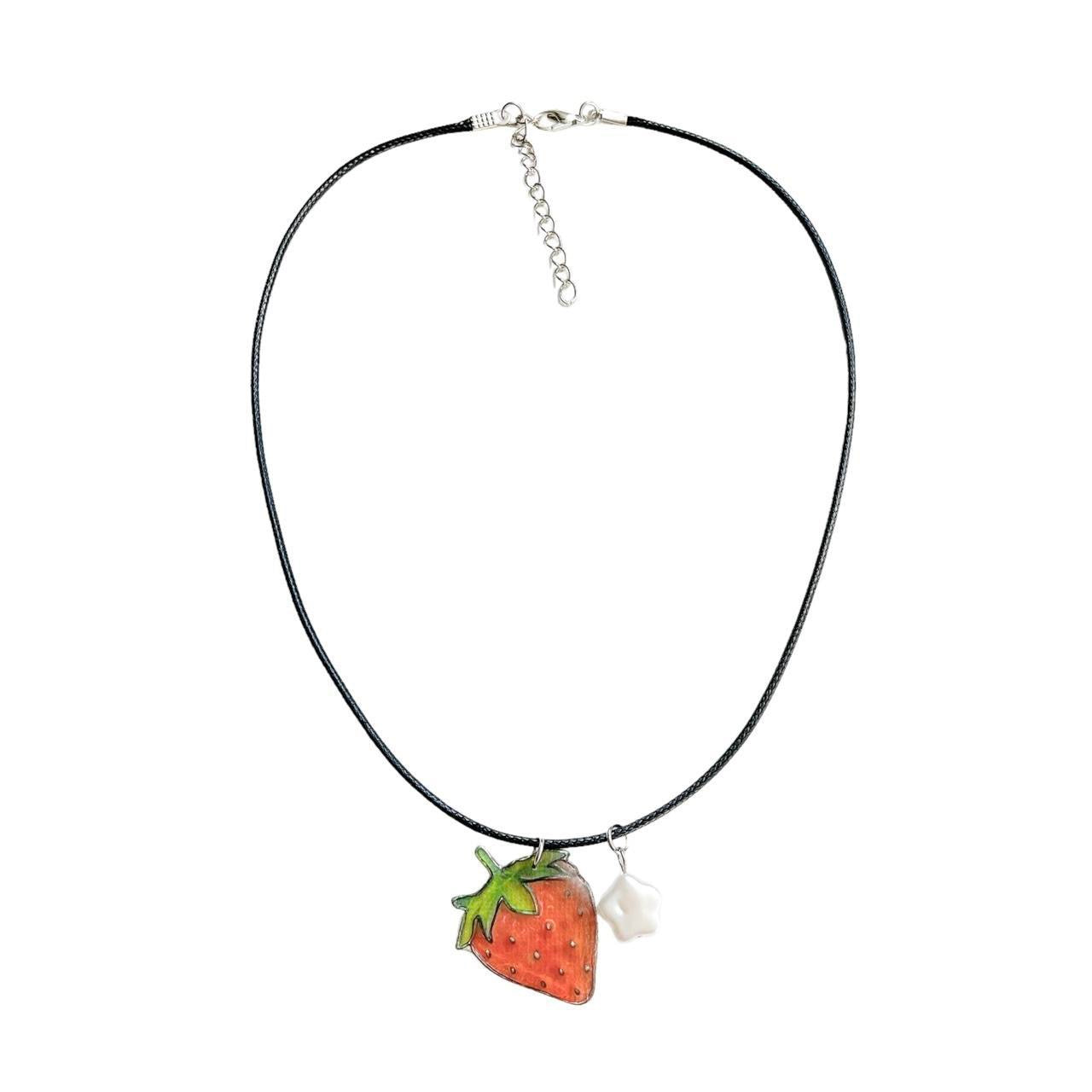 Strawberry Corded Necklace