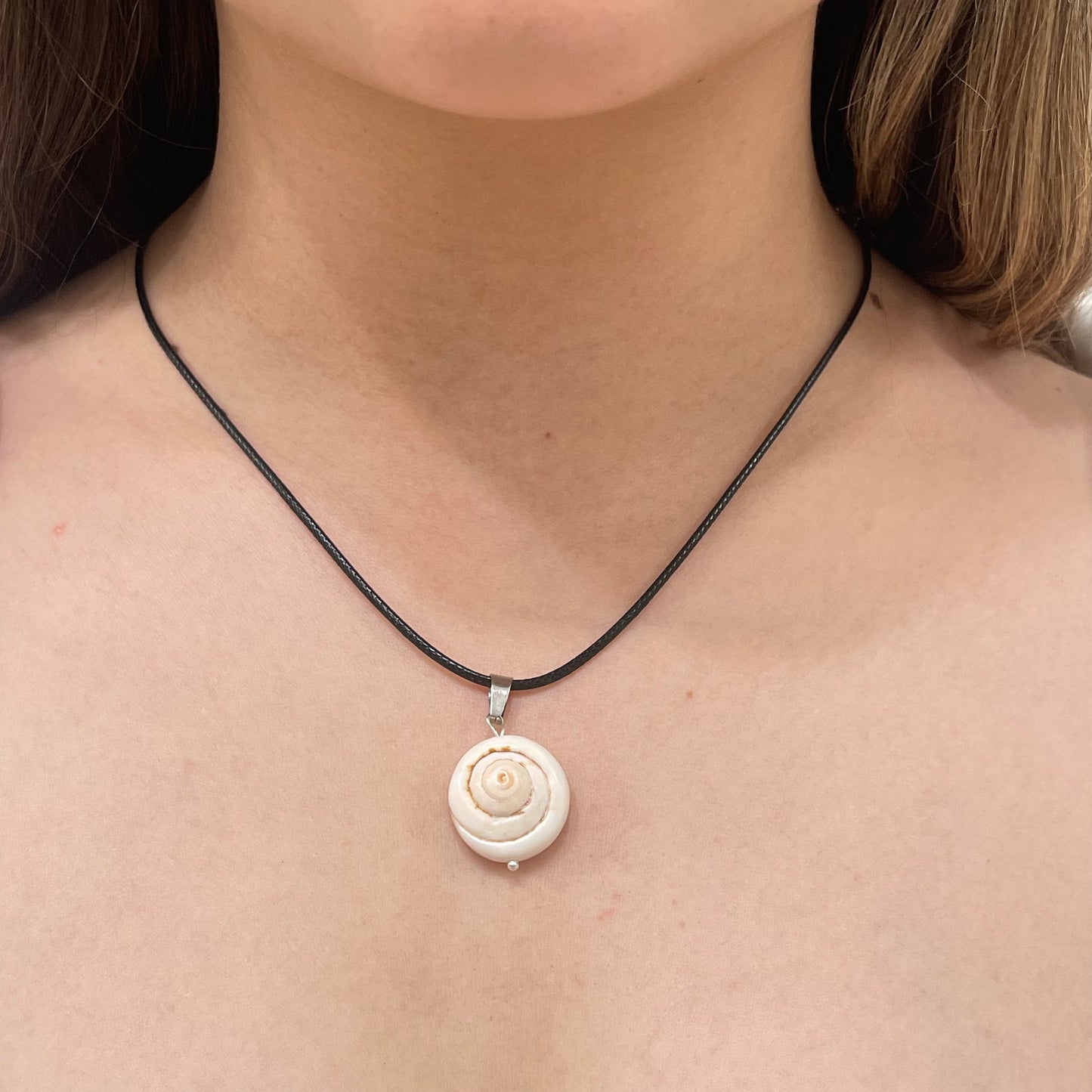 Natural Spiral Seashell Necklace