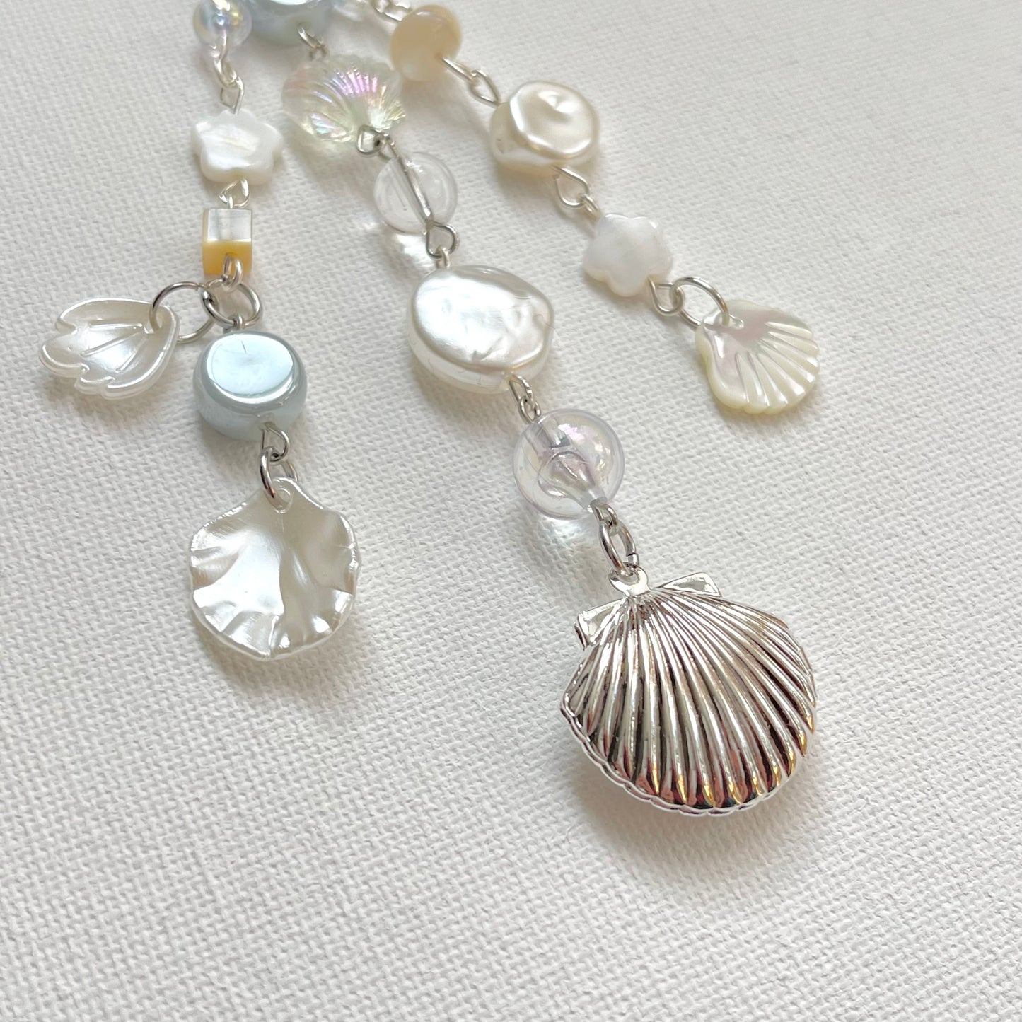 Seashell Locket Keychain