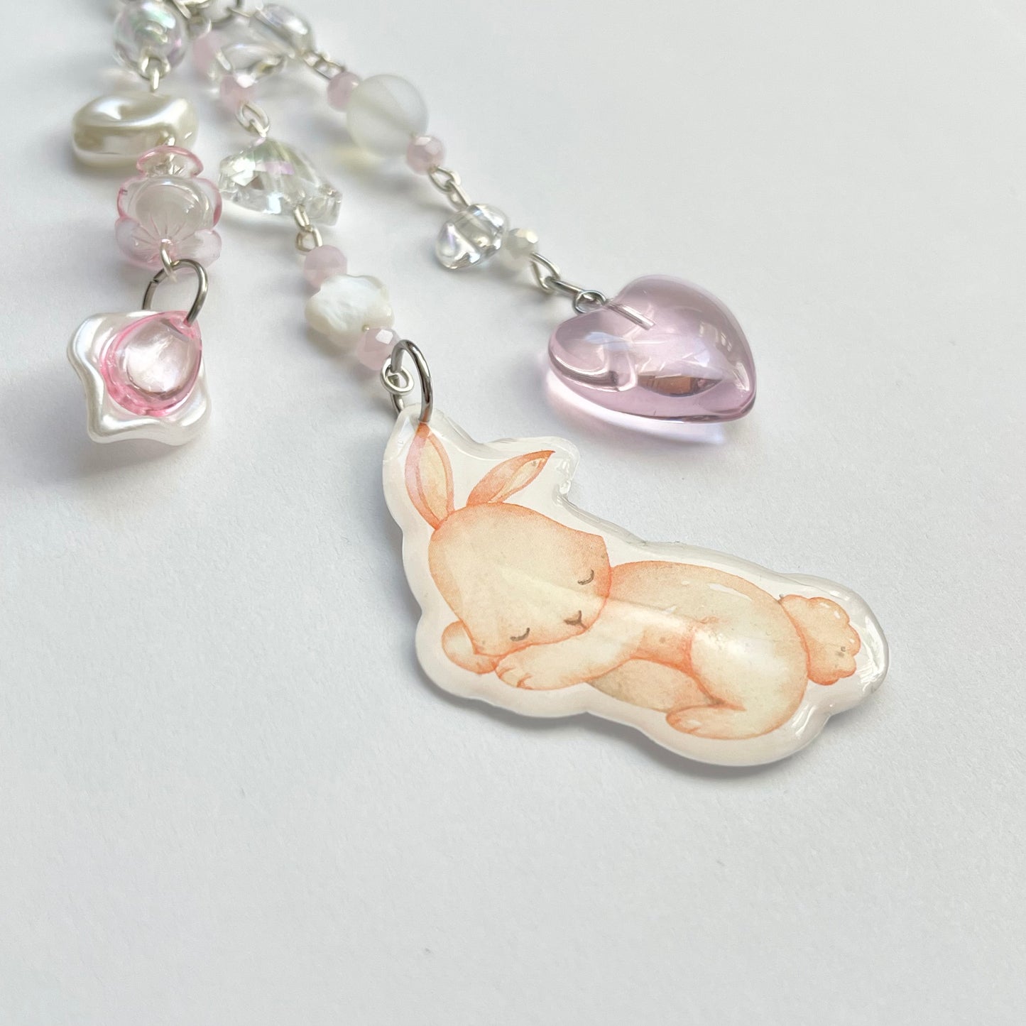 Tired Bunny Keychain