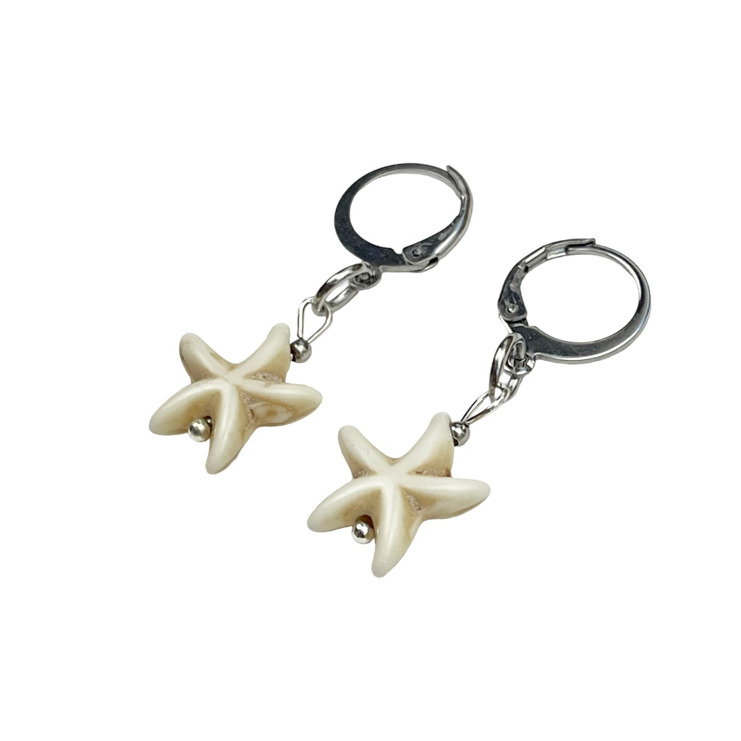 Silver Starfish Earrings