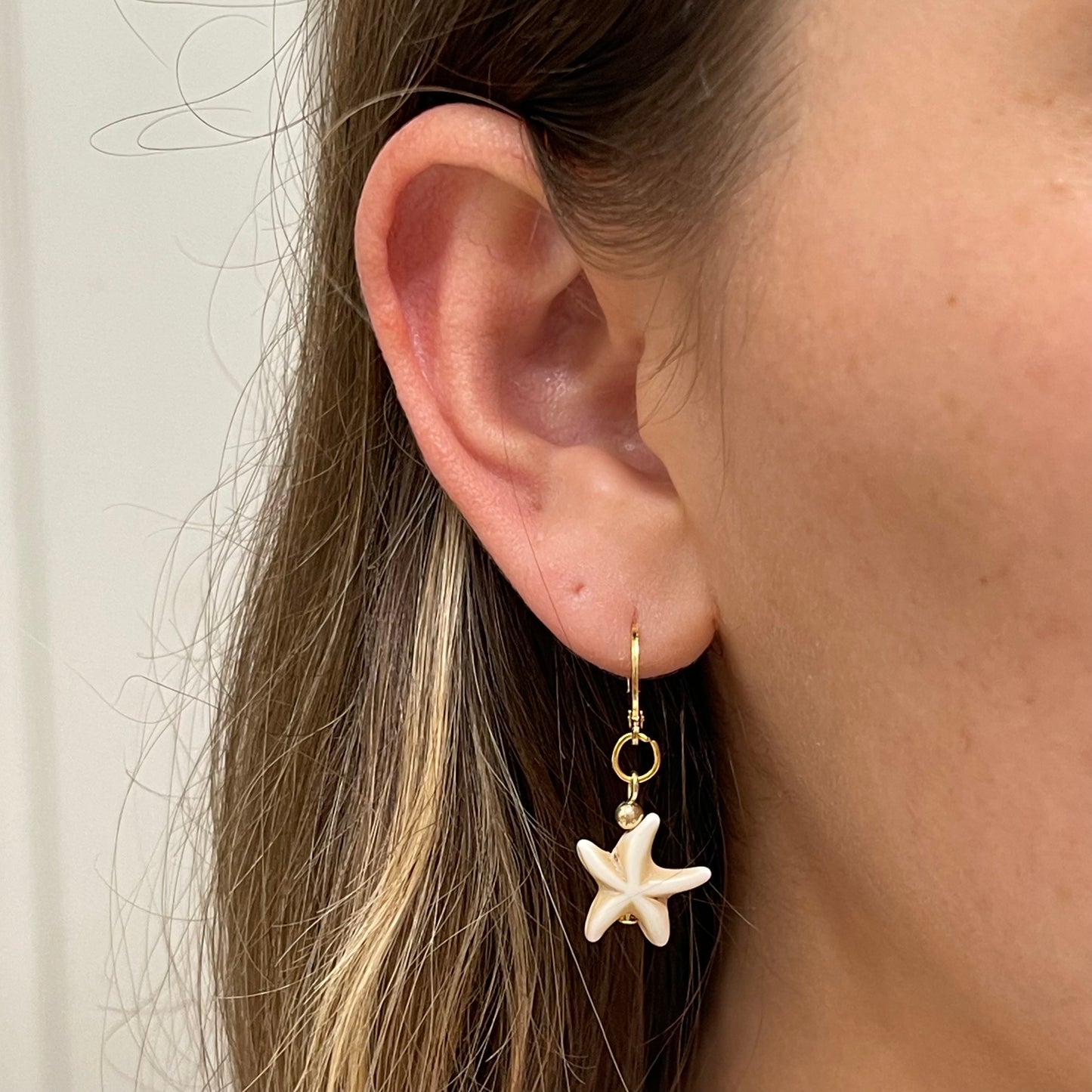 Gold Starfish Earrings