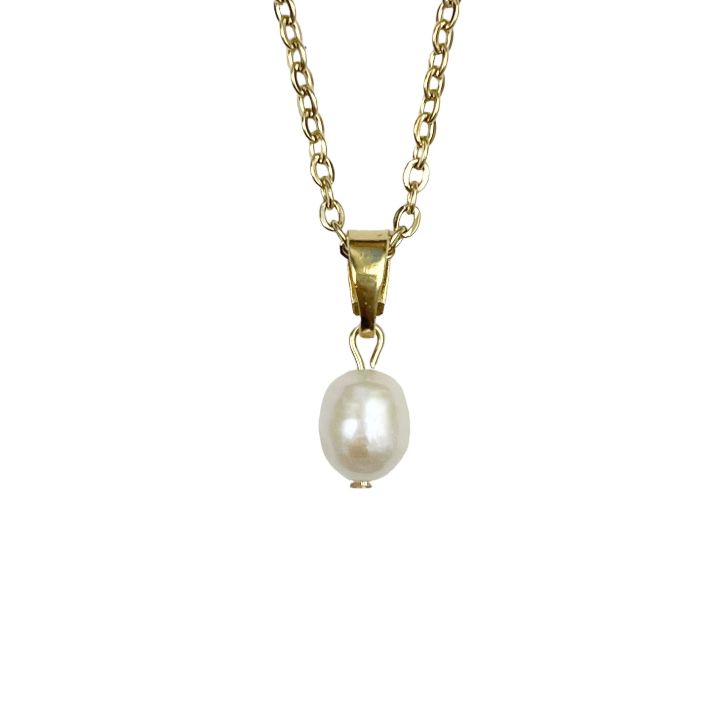 Gold Freshwater Pearl Necklace