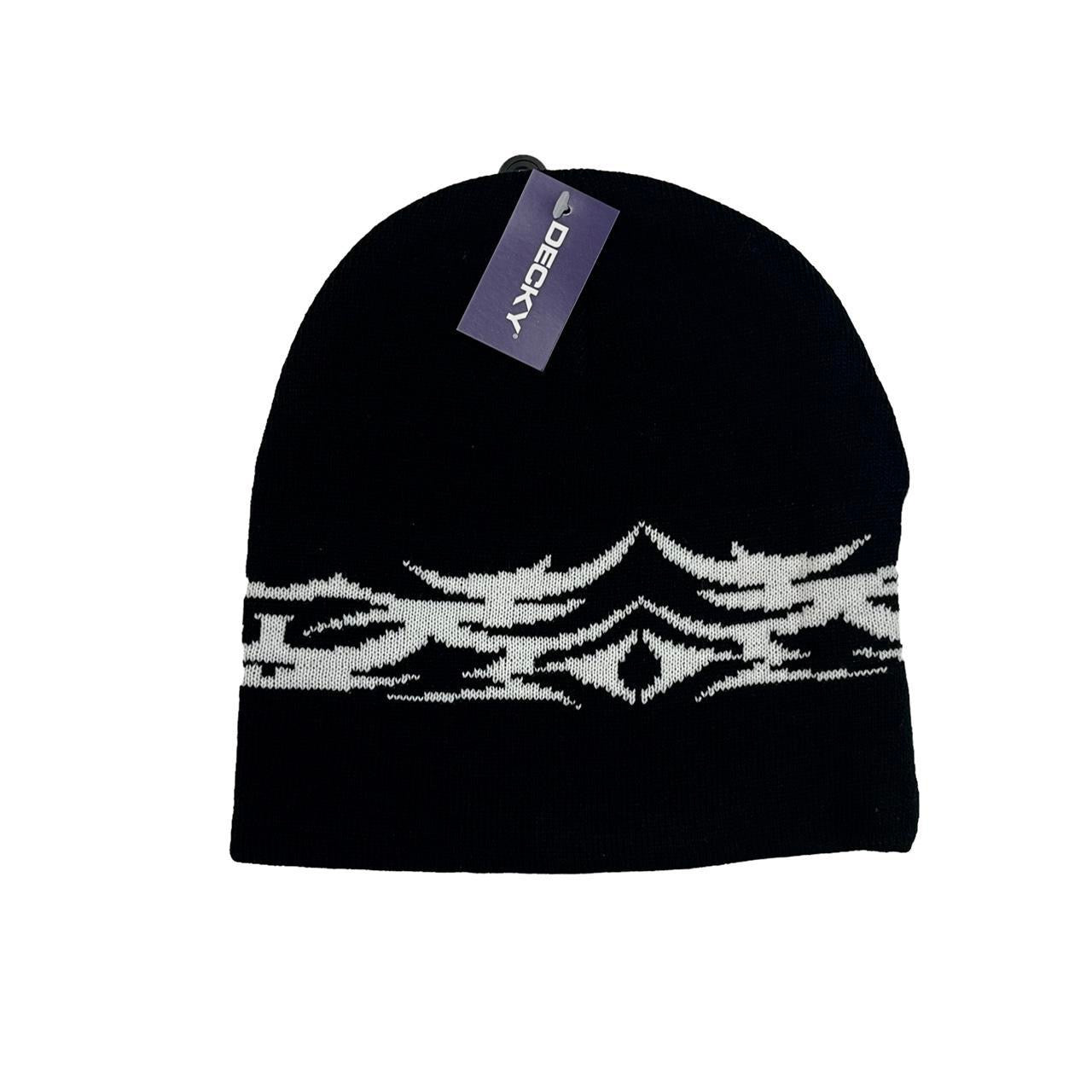 Black Tribal Print Beanie