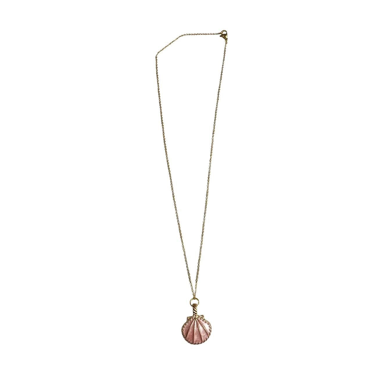 Pink Shell Pendant Necklace