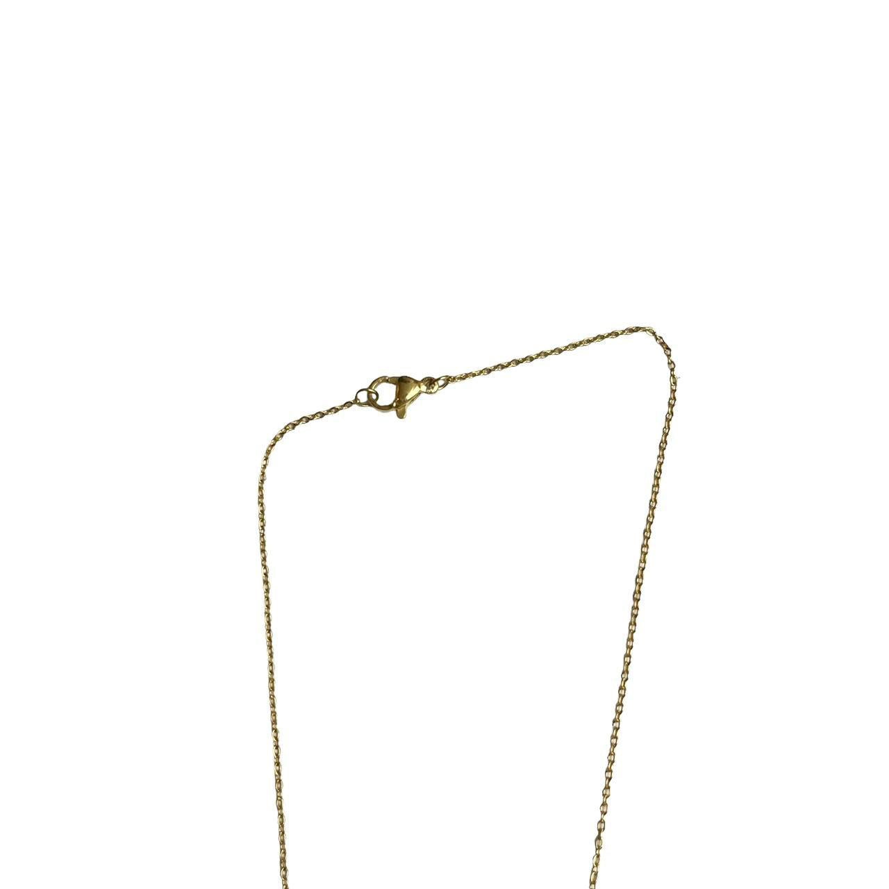 Gold Dainty Rhinestone Cross Necklace