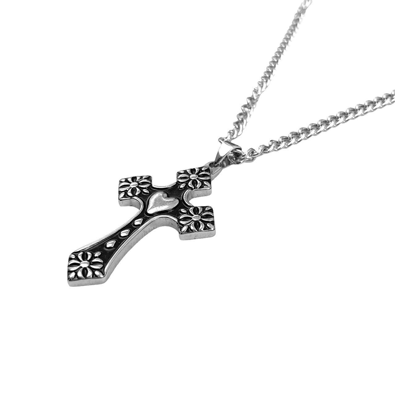 Heart Cross Necklace