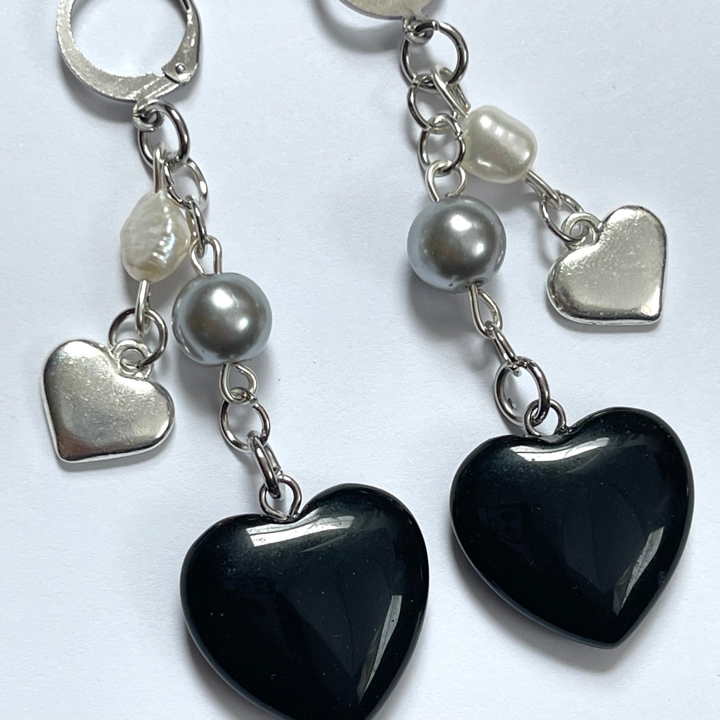 Black Heart Earrings