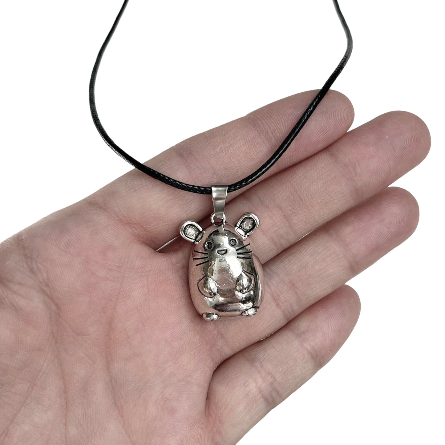 Puffy Mouse Corded Necklace