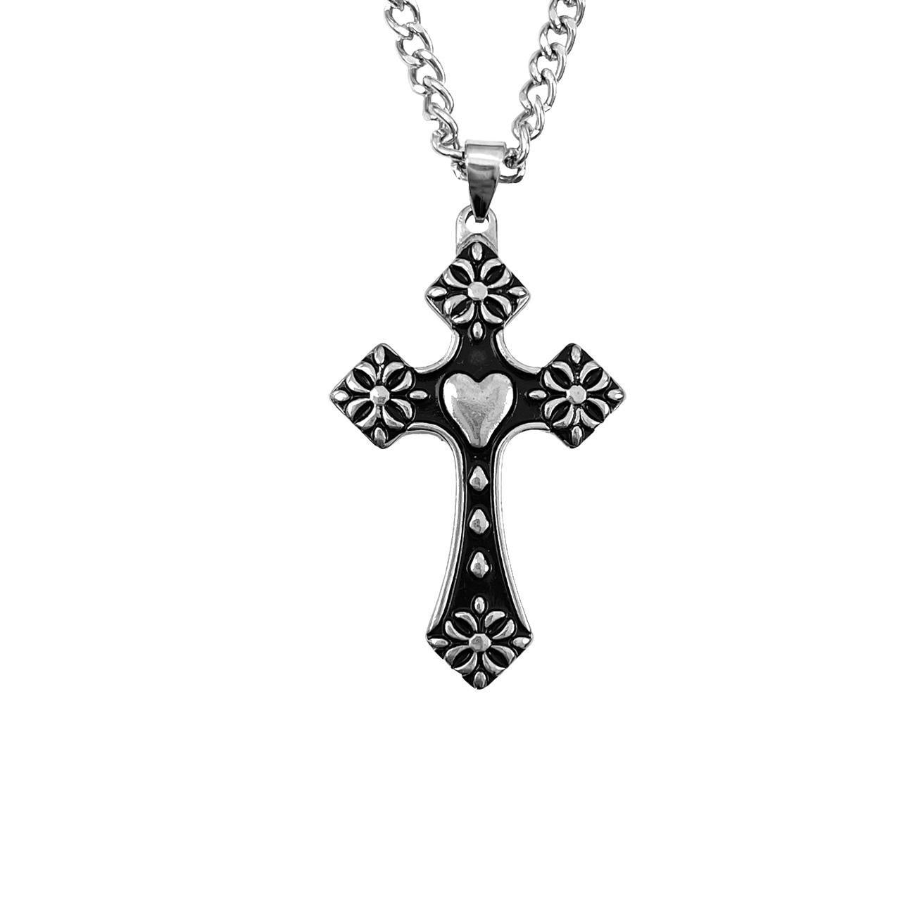 Heart Cross Necklace