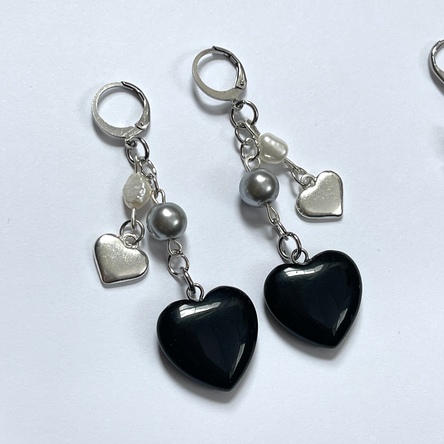 Black Heart Earrings