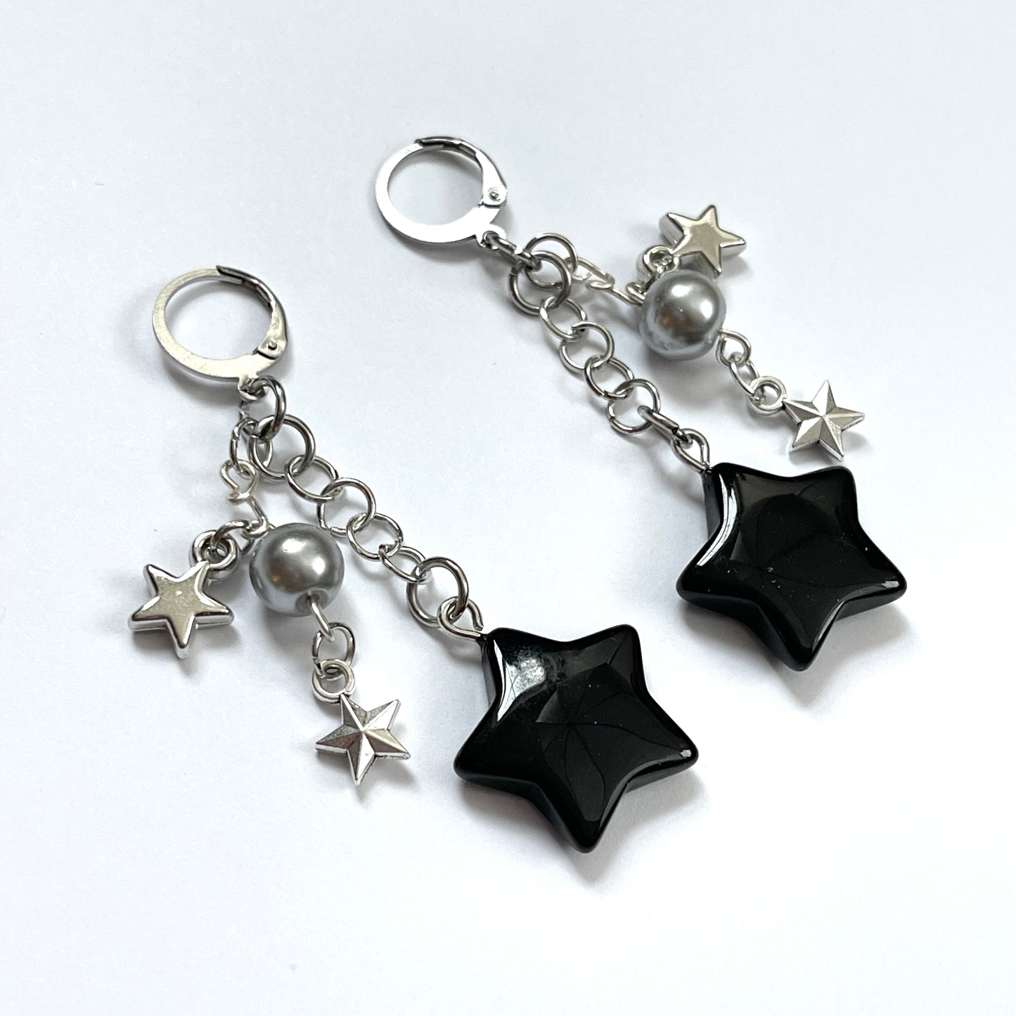 Black Star Earrings