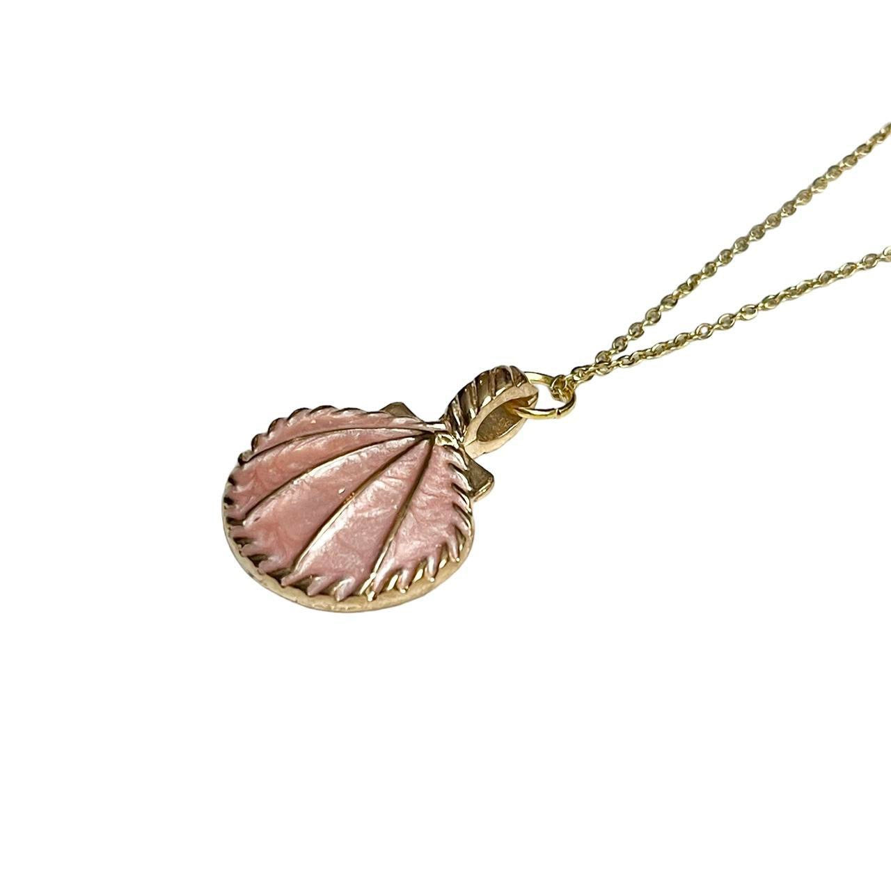 Pink Shell Pendant Necklace