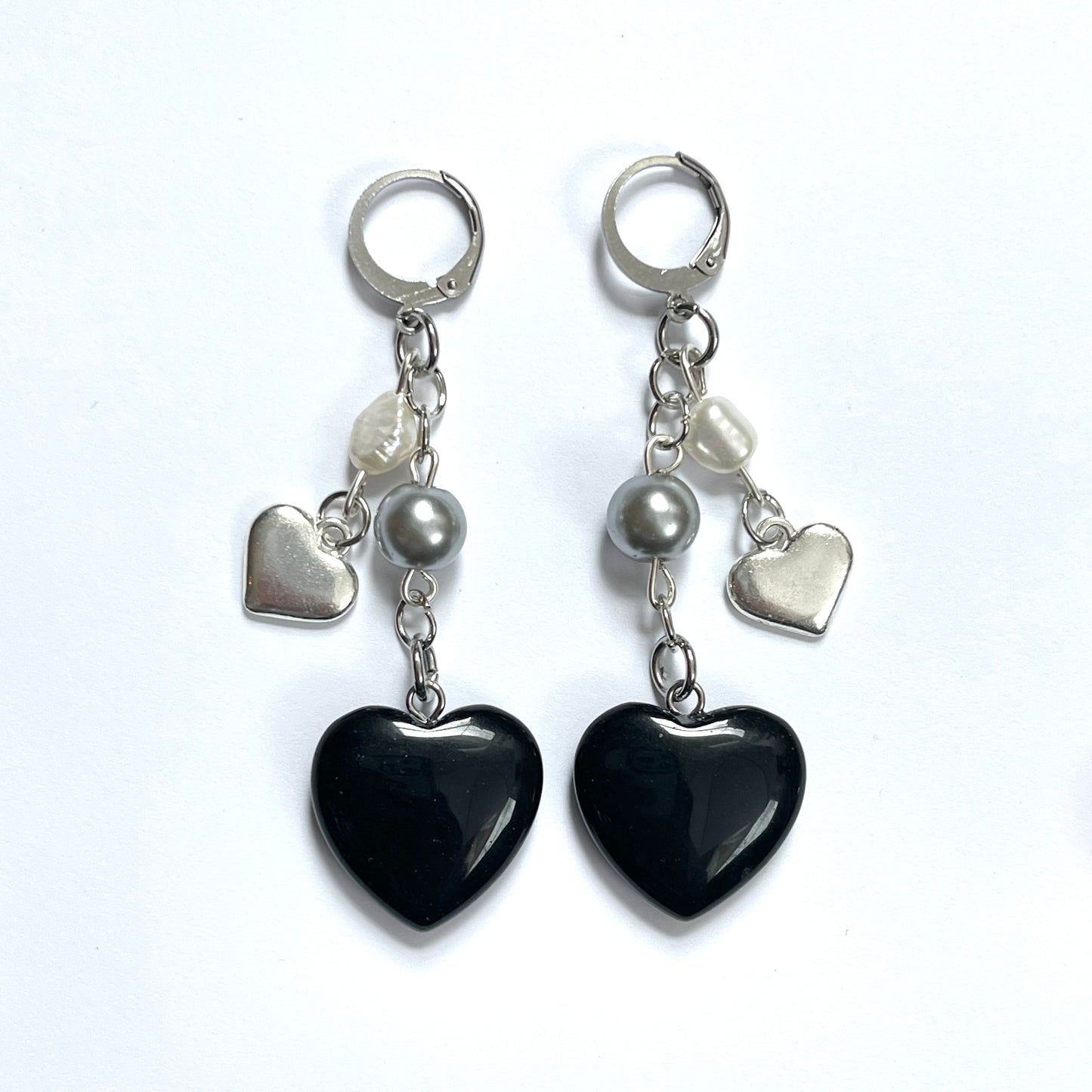 Black Heart Earrings