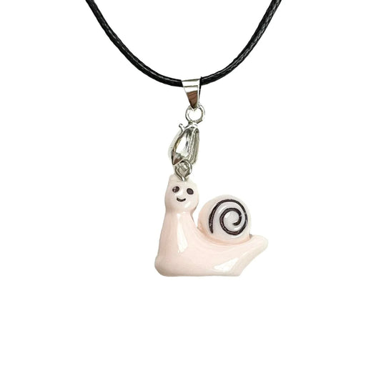 Pink Snail Necklace