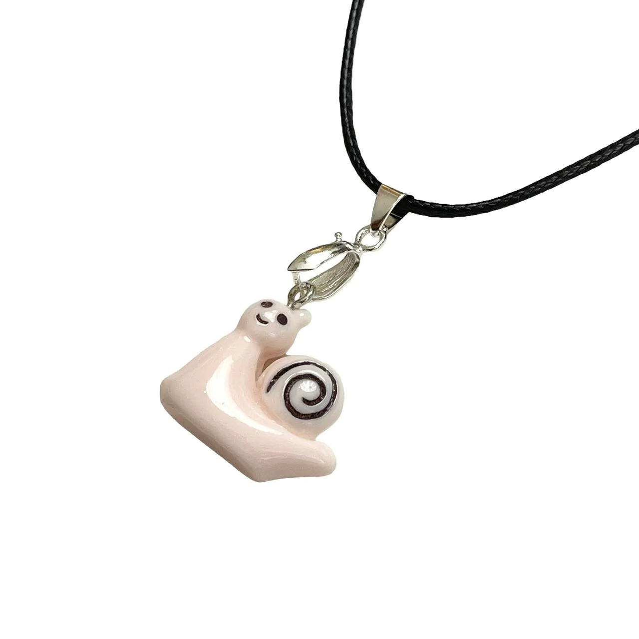 Pink Snail Necklace